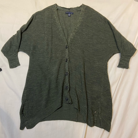 American Eagle Outfitters Green Cardigan - Picture 1 of 6